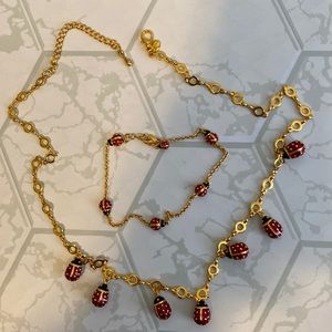Joan Rivers Necklace Lucky 7 Ladybug and Ladybug bracelet